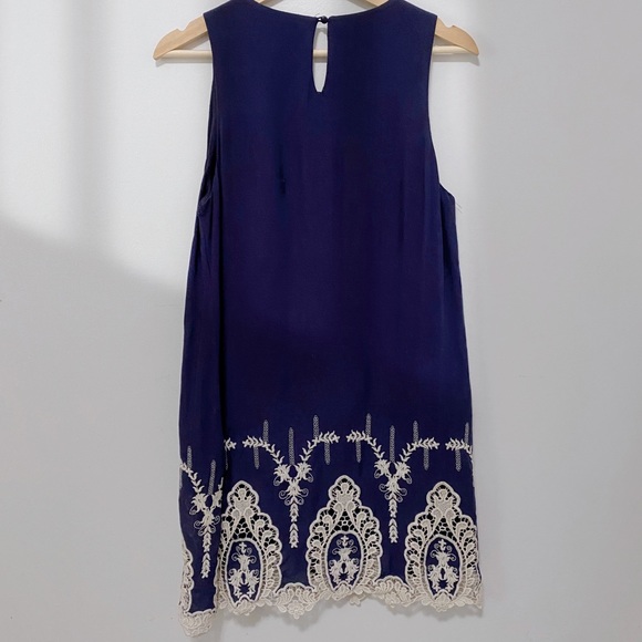 Monteau Boho Navy Blue Dress - Picture 2 of 4